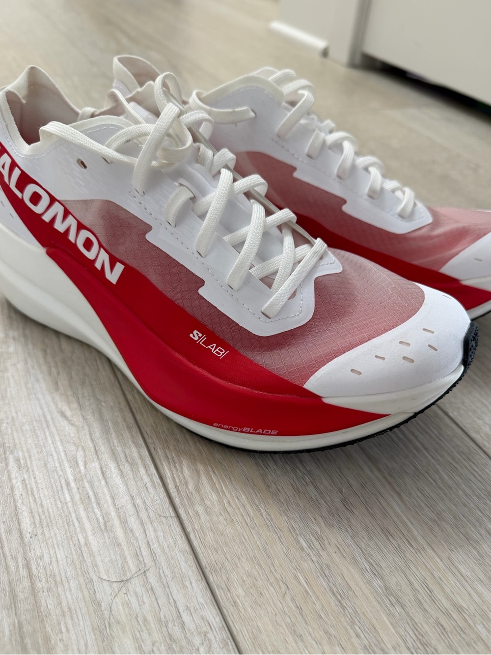 Salomon S/LAB Phantasm 2 Carbon Running Shoes — White/Red — Men’s 7